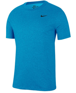 Мужская теннисная футболка Nike Solid Dri-Fit Crew - laser blue/black