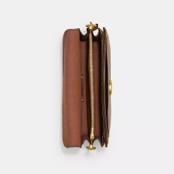 COACH СУМКА ЧЕРЕЗ ПЛЕЧО SIGNATURE CANVAS TABBY 26, КОРИЧНЕВЫЙ