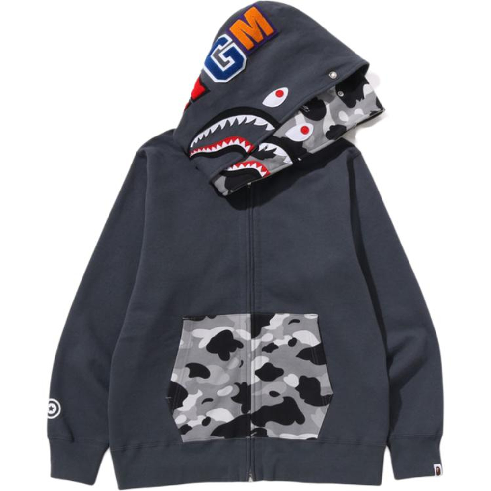 A Bathing Ape Bathing Ape Shark Full Zip Худи серый