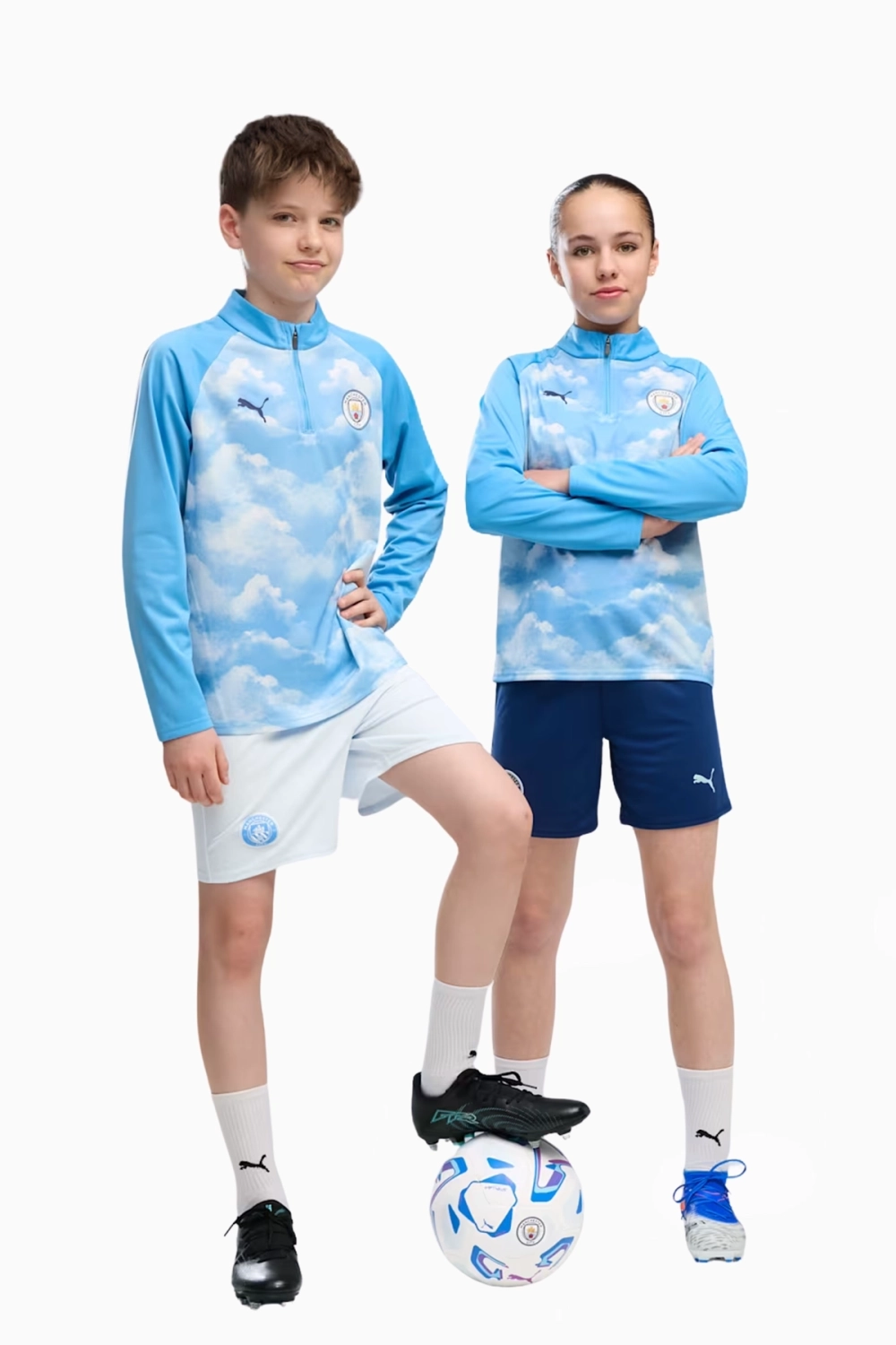 Кофта Puma Manchester City 26/27 Training 1/4 Zip Top Junior - синий