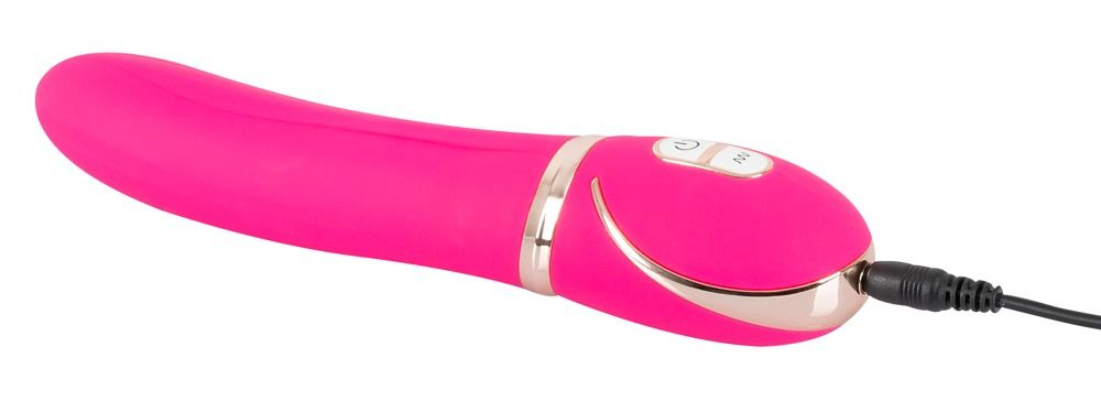 Розовый вибромассажер для точки G Glam Up Pink GR - 22 см. (Цвет: розовый)