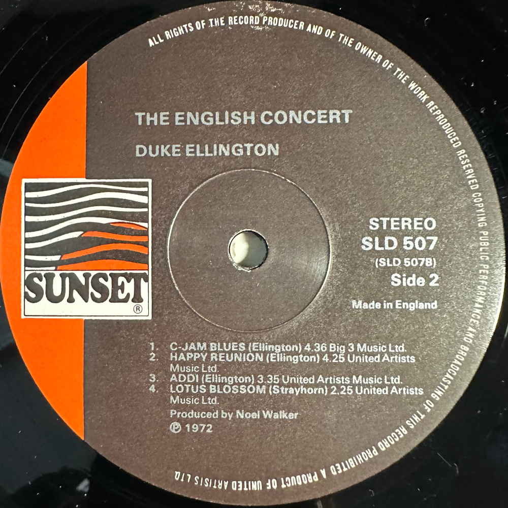 Duke Ellington - The English Concert 2LP (Англия 1977г.)