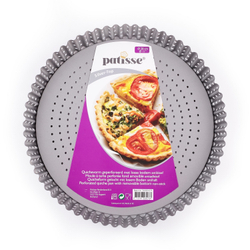 Форма для выпечки круглая перфорированная Patisse Silver 28х3.5 см