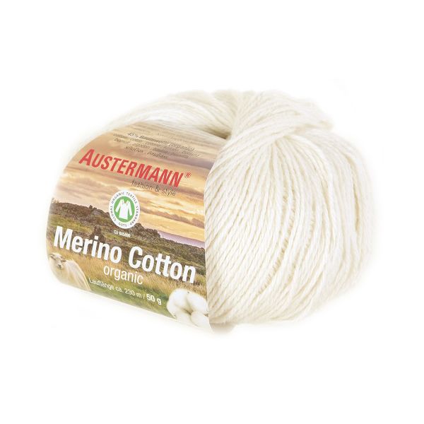 Пряжа Austermann (Аустерманн) Merino Cotton organic / уп.10 мот. по 50 г, 230 м, 12009