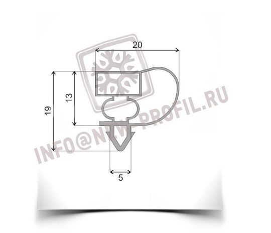 Уплотнитель для холодильного двухдверного шкафа Derby DK 9620 ALESTRUP размер 630*485 мм(004)