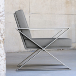 кресло дизайнерское Klood Light Grey   (by Steel Arts)
