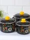 Набор кастрюль Pasta, 3 предмета: 2 л, 3 л, 4 л, индукция, цвет чёрный
