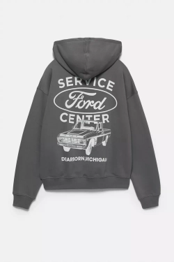 PULL&BEAR Толстовка Ford, антрацитово-серый