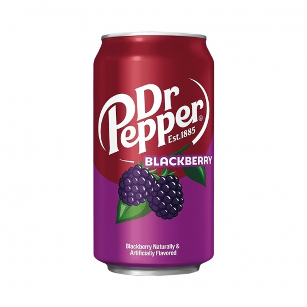 Напиток Dr.Pepper Blackberry (Блэкберри/Ежевика),  б/а с/г, 355 мл. 12шт Америка АТ