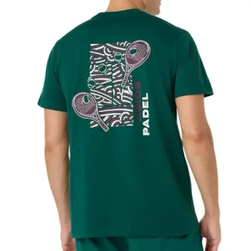 Мужская теннисная футболка Asics Court Graphic - jewel green