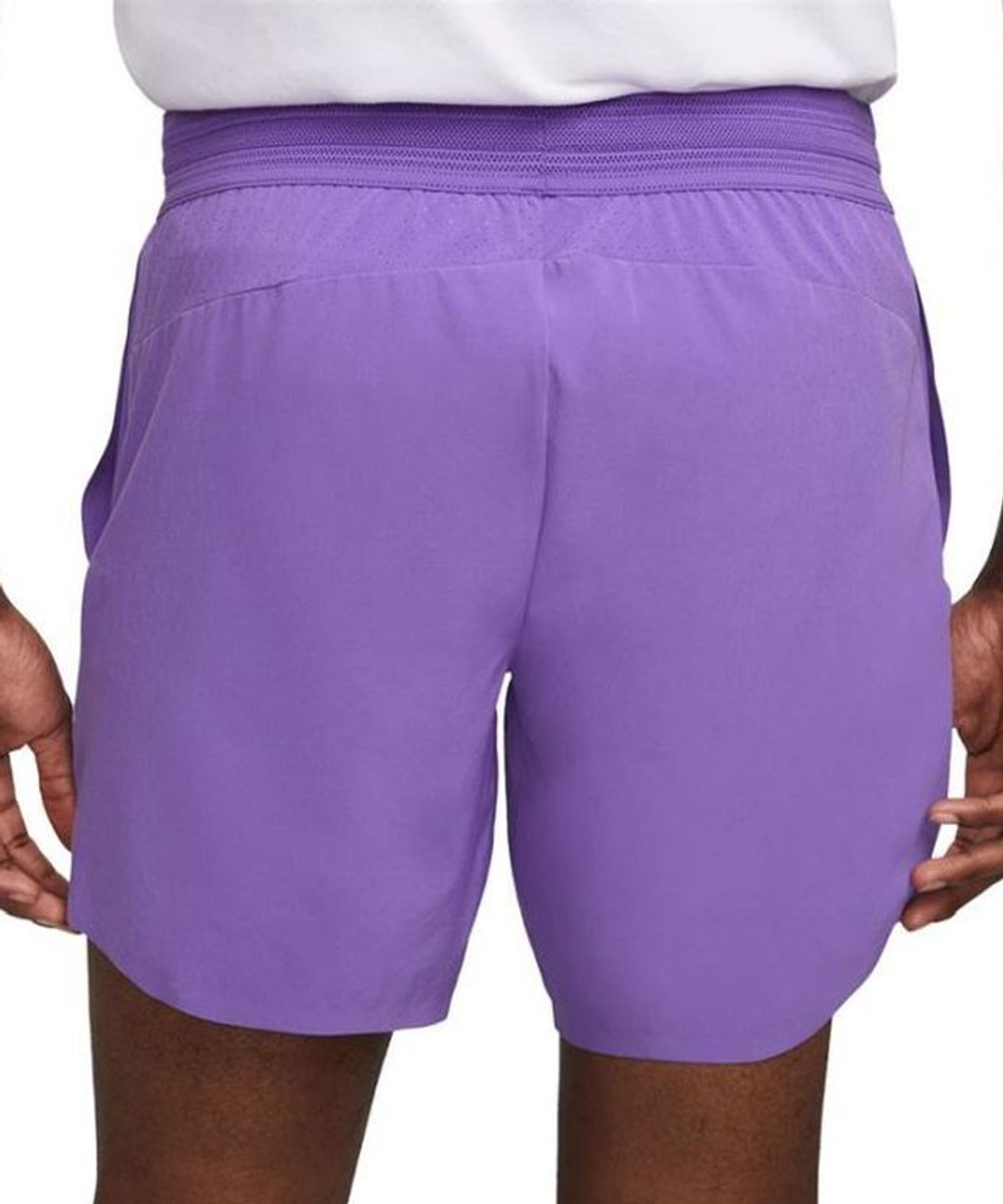Мужские шорты теннисные Nike Court Dri-Fit Advantage Short 7in Rafa - action grape/yellow strike/white