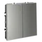перекрёстный переключатель двухклавишный Voltum S70 Сталь VLS020505