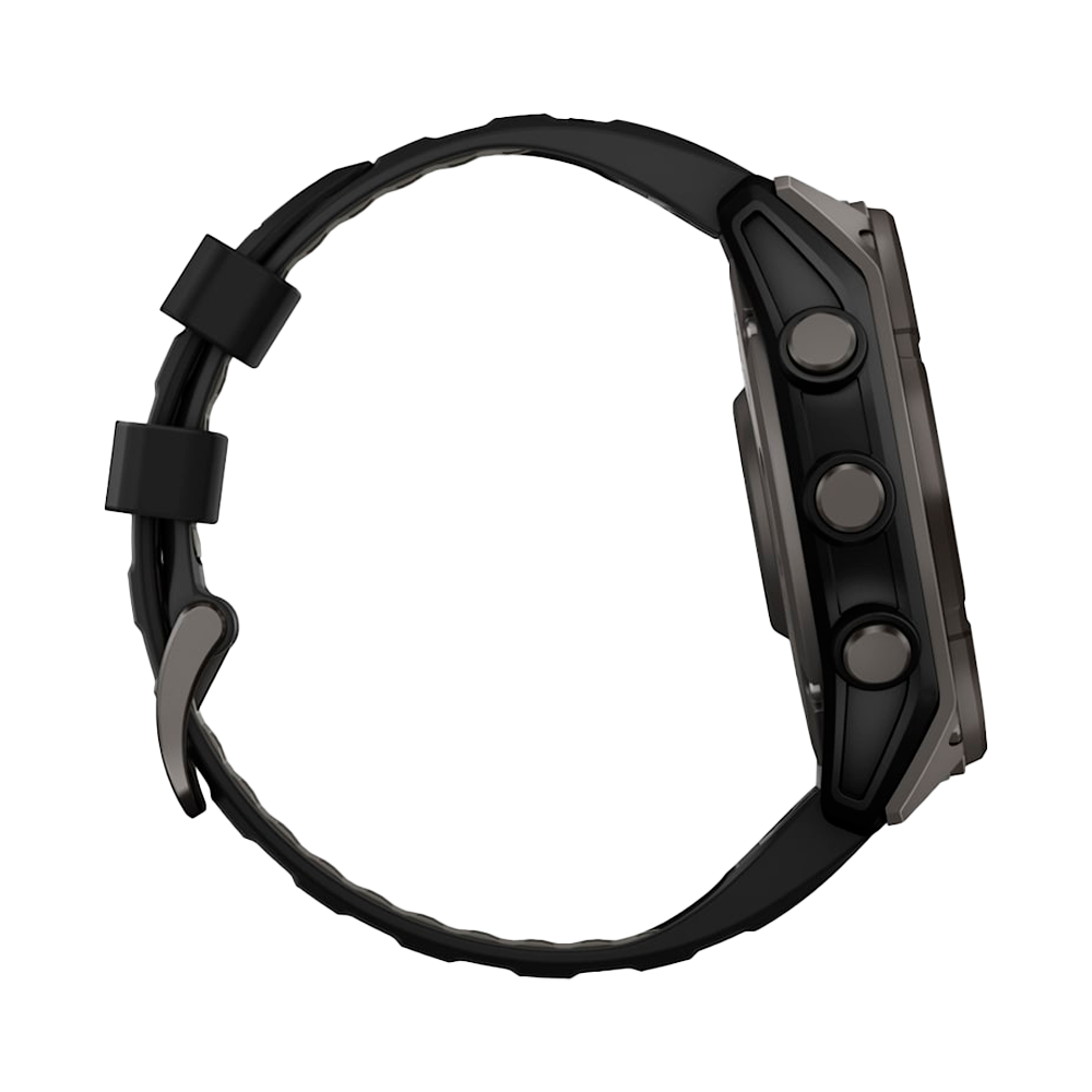 Умные часы Garmin Fenix 8, 51мм, Solar Sapphire Titanium Carbon Gray (010-02907-11)