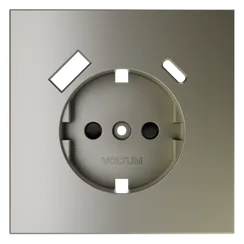 Накладка для розетки с USB A+C с заземлением и защитными шторками Voltum S70 Шелк VLS001004