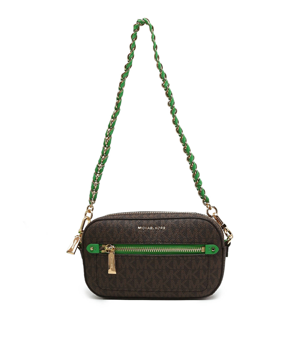 кожаная сумка через плечо 2в1 jet set logo Michael Kors - зеленый(32R3GJ6C4L)