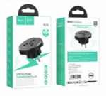 Сетевой переходник адаптер для евророзетки Hoco AC6 10А 250В черный