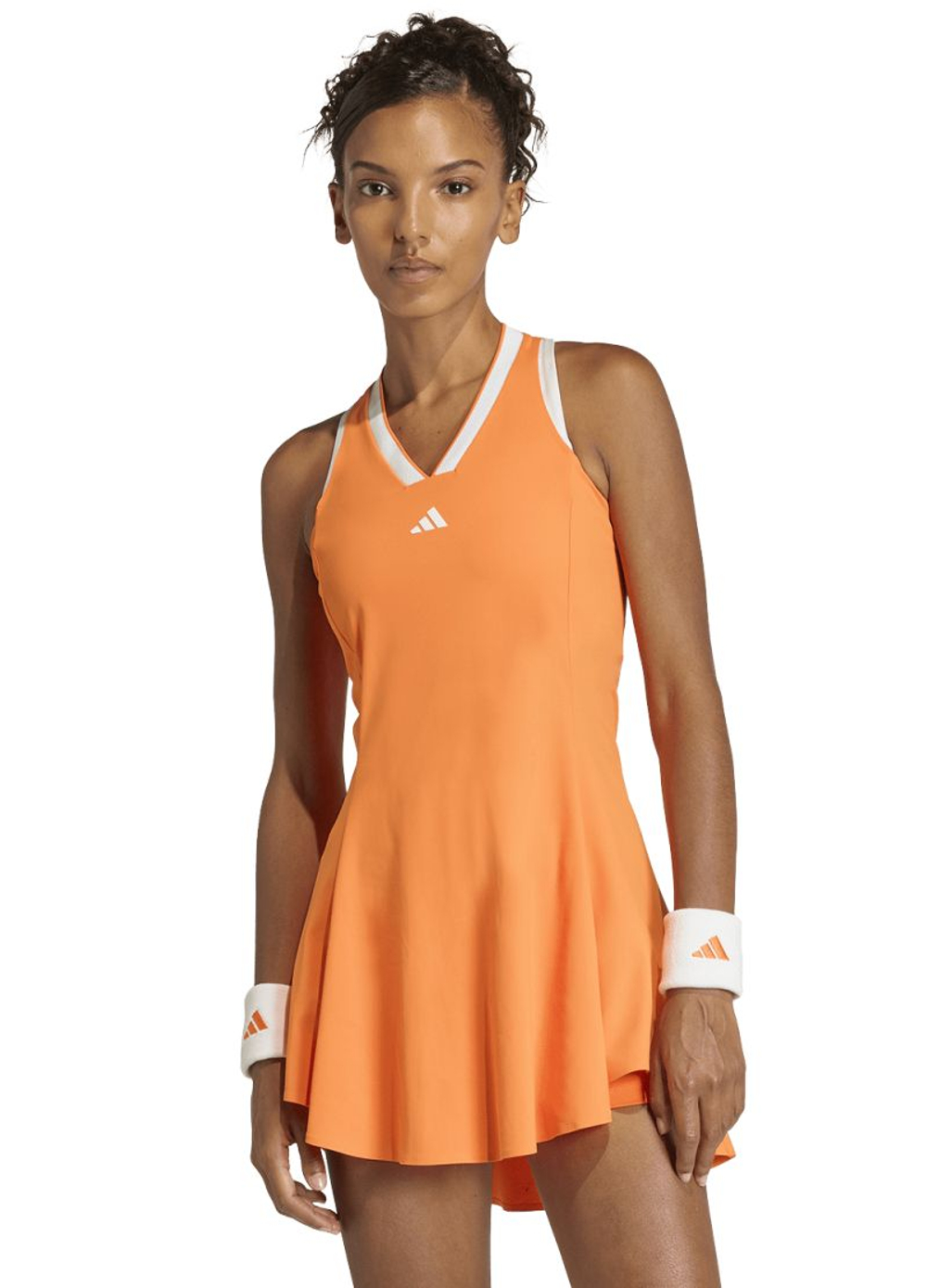Женское теннисное платье Adidas Tennis Climacool Pro — pure orange/white