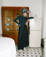 Silk A-line Skirt Dark-Grey