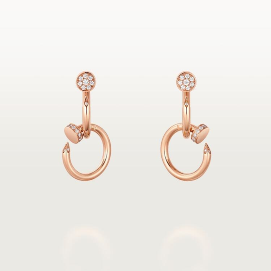 Серьги Juste un Clou двойные с бриллиантами