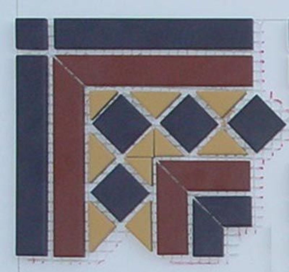 Угол керамический Corner GUILFORD 2 Strip Stand.(Dot14, Tr.1/2 21, Strip 20+14)