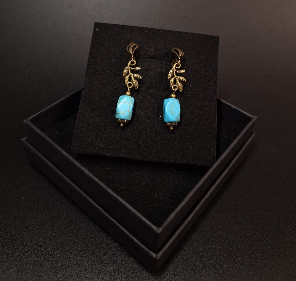 Серьги из бирюзы