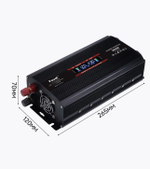 Инвертор 12V-220V 3000W черный  Foval модиф.синусоида