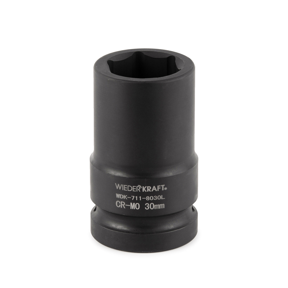 WDK-711-8030L Головка торцева ударная глубокая 1", 6 граней, 30 мм