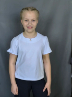 19521, Футболка, белый, к/р, р.122-56 - р.164-84 д/д