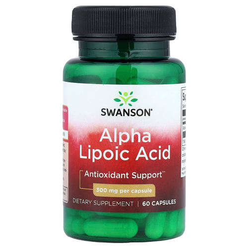 Swanson Vitamins, Альфа-липоевая кислота, 300 мг, 60 капсул