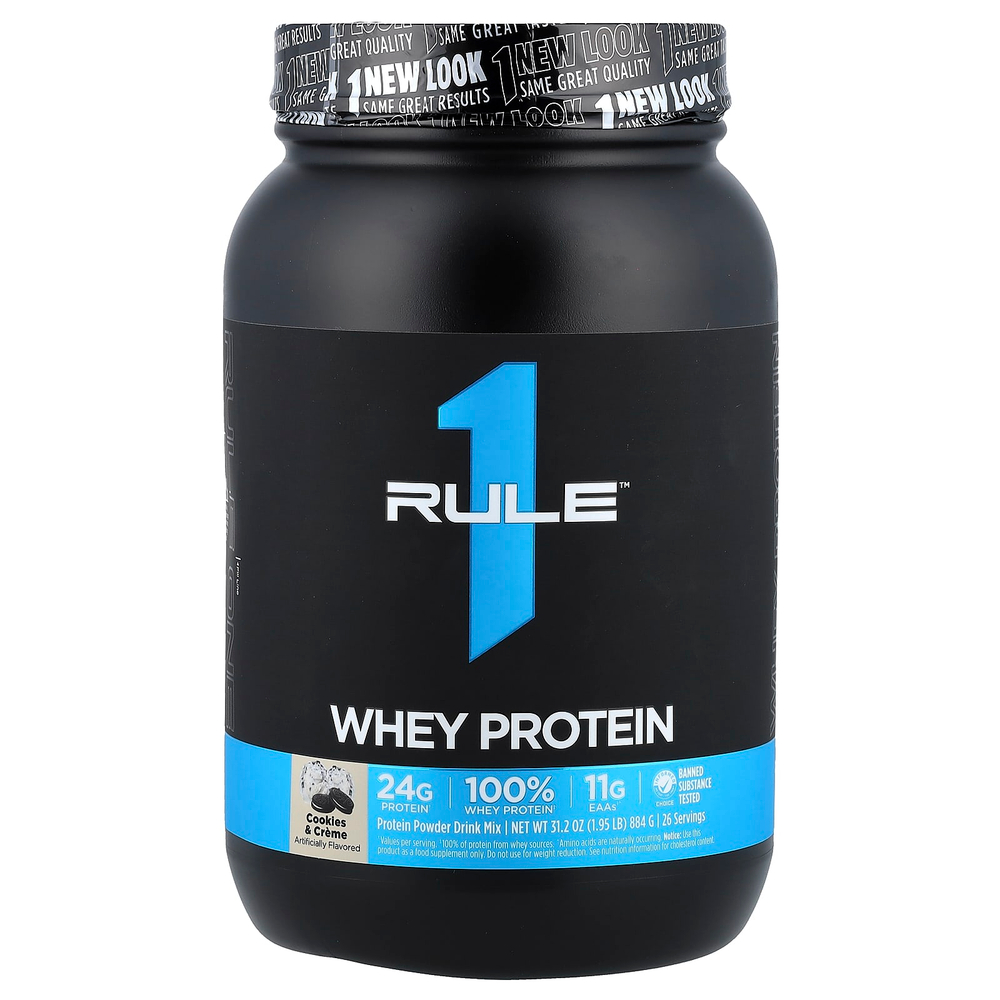 Rule One Proteins, сывороточный протеин, со вкусом печенья и крема, 884 г (1,95 фунта)