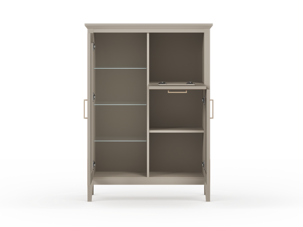 КЛАССИК тумба KOM1W1D1B (Глиняный серый)