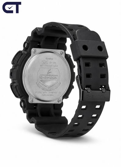 CASIO GA-100-1A1DR G-SHOCK мужские наручные часы — классическая чёрная G-SHOCK с магнитостойкостью и секундомером 1/1000 с