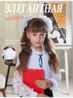 Блузка праздничная с кружевными рукавами