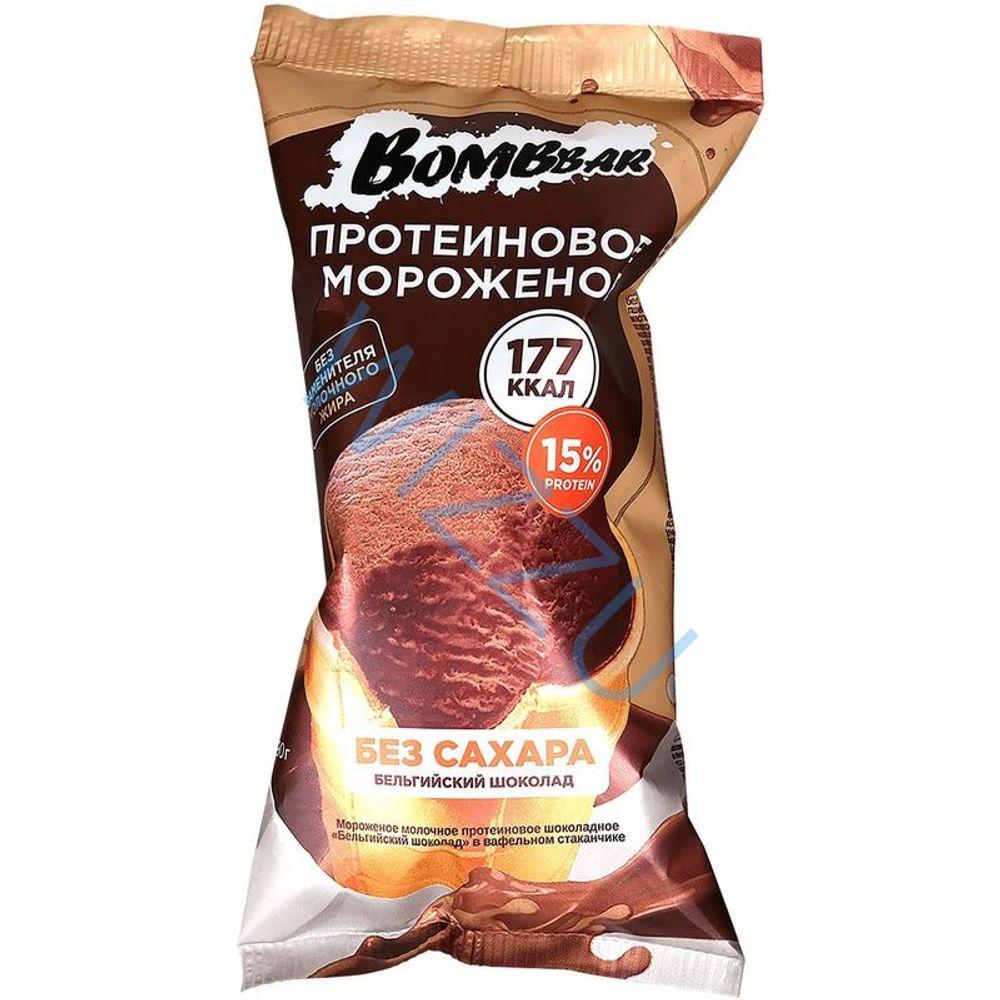 Мороженое Бомббар протеин бельгийский шоколад стак 90г БЕЗ САХАРА