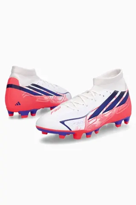 Бутсы adidas F50 Club Hyperfast Mid FG/MG - белый