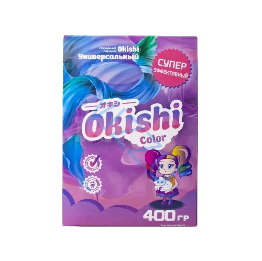 Порошок для стирки пакет OKISHI 8 стирок универ-й  400гр