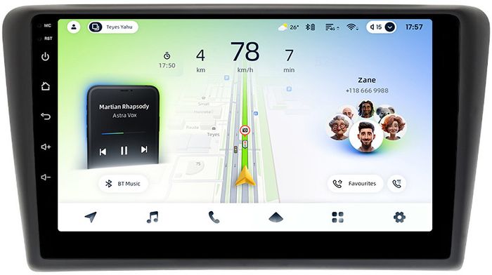 Магнитола для Skoda Rapid 1 2012-2020 (рамка тип 1) - Teyes CC4L-DTS монитор 9" IPS, Android 14, Быстрая, Snapdragon 662, CarPlay, 4G SIM-слот