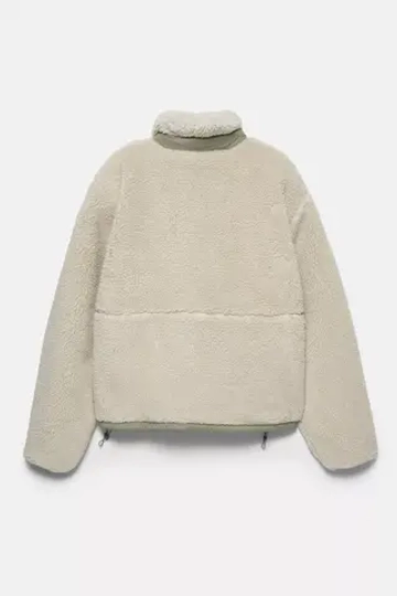 PULL&BEAR Куртка из искусственного меха, песочный