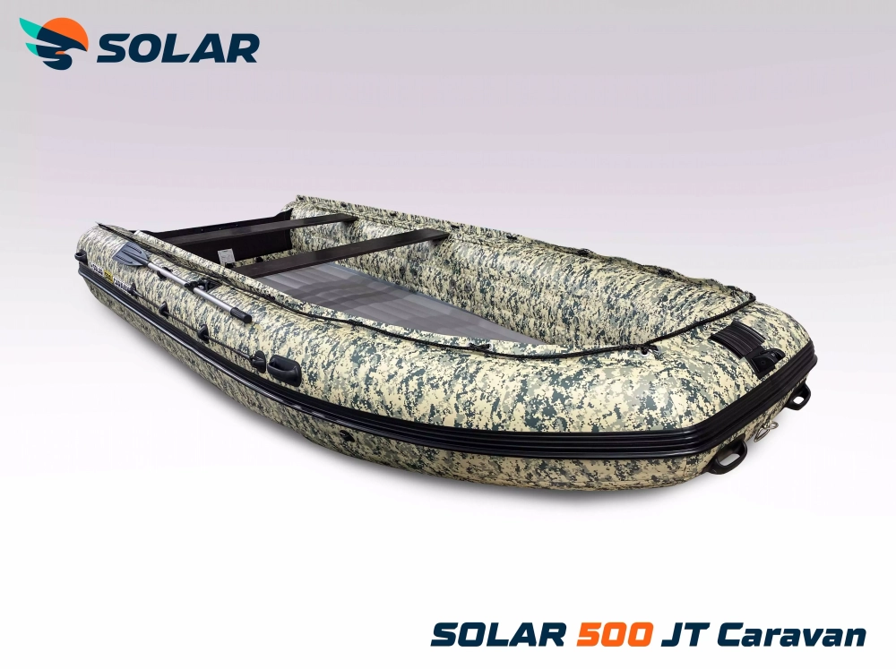Лодка надувная моторная solar-500 caravan jet tunnel