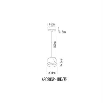 Подвесной светильник 1*GX53 A8028SP-1BK чёрный Amaks Arte Lamp