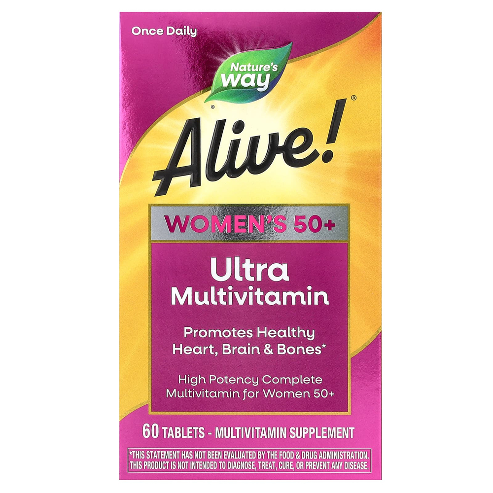 Nature's Way, Alive!®, ультрамультивитамины для женщин старше 50 лет, 60 таблеток