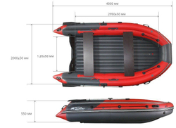 Моторная лодка ПВХ Skat Triton 400 NDFi — НДНД, тримаран, фальшборт