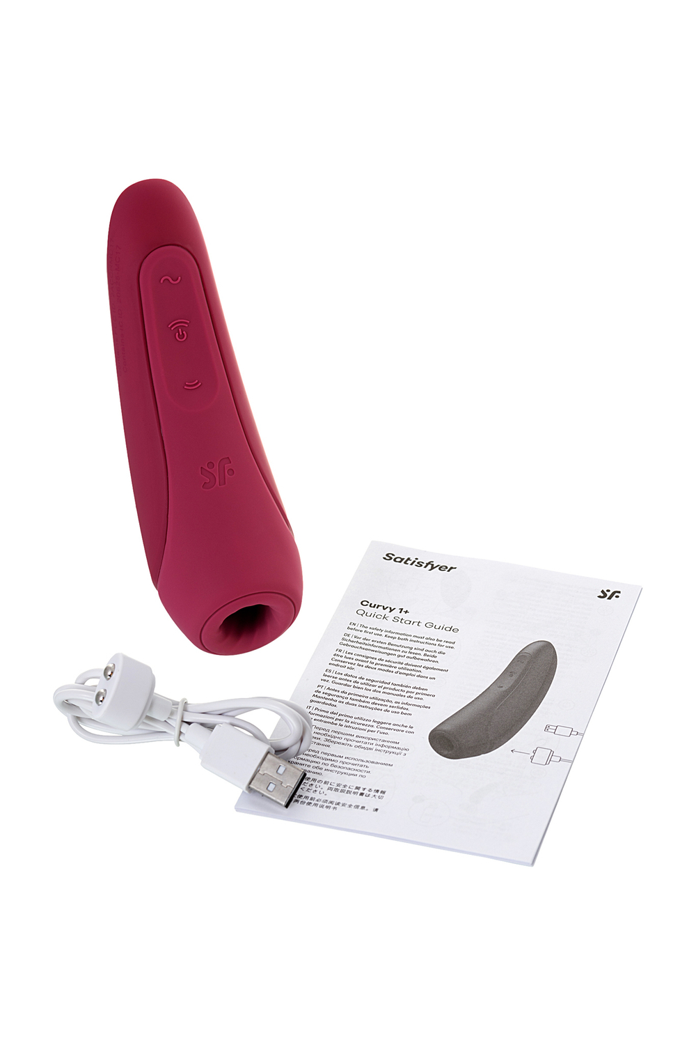 Вакуумно-волновой стимулятор Satisfyer Curvy 1+ с возможностью управления через приложение красный