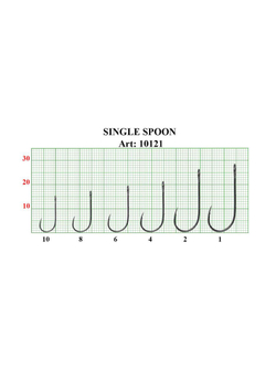 Крючок рыболовный SINGLE SPOON BAITHOLDER с БОЛЬШИМ ухом 10121 №2