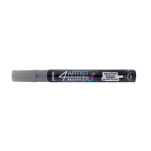 Маркер художественный 4Artist Marker на масляной основе 4 мм, перо круглое, 6 шт, 580170 серебро, Pebeo