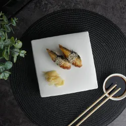 Блюдо квадратное 16*16 см h5,4 см брусок для закусок White Matt Panasia P.L. Proff Cuisine [2]