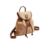 UNITE STAR Canvas Backpack Medium Khaki/Black/Cherry Blossom Pink/White