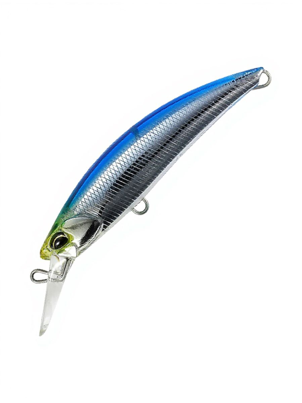 Воблер для рыбалки DUO Rough Trail Blazin 70, ANAZ173 Sagoshi Blue Pink Zebra, 70 мм, 20 г, быстро тонущий, минноу