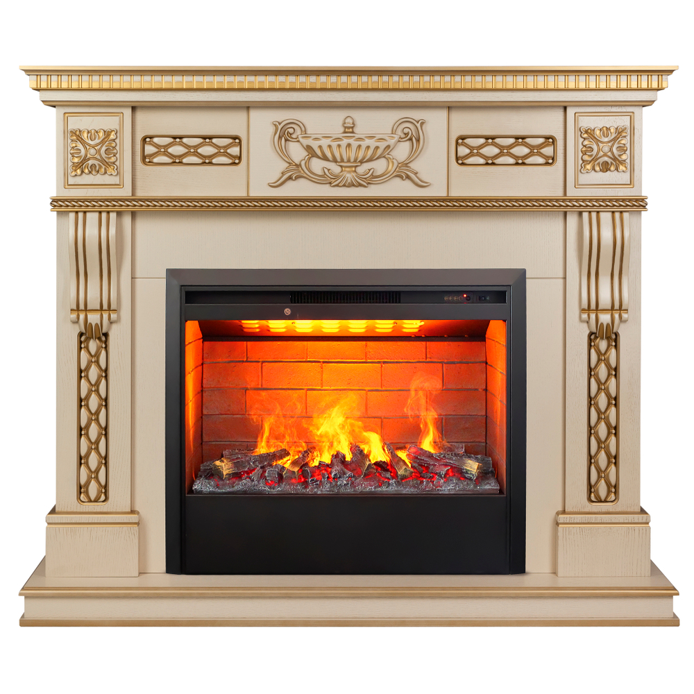 Каминокомплект Real Flame Corsica Lux 25,5/26 WT с очагом 3D Helios 26