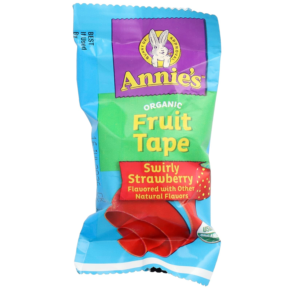 Annie's Homegrown, органическая FruitTape, клубника, 6 рулонов по 21 г (0,75 унции)